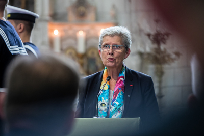 Genevieve Darrieussecq, sekretarz stanu w Ministerstwie Obrony Francji – Montrésor (Francja), 24 września 2018. Fot. Sławek Kasper (IPN)