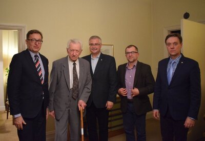 Spotkanie delegacji IPN ze Zbigniewem Siemaszką