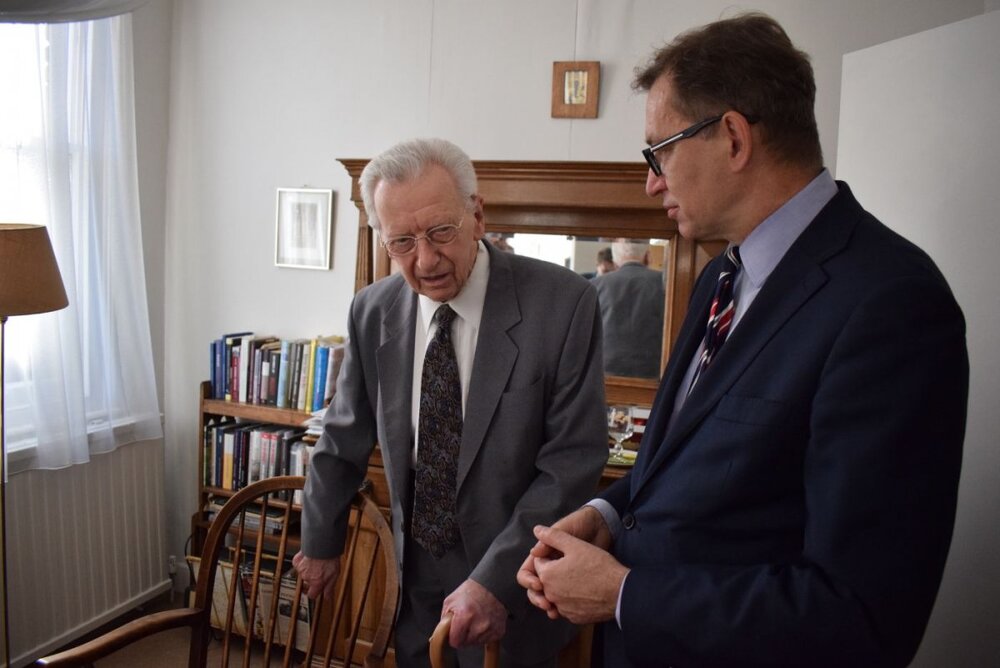Zbigniew S. Siemaszko i prezes IPN Jarosław Szarek w Londynie