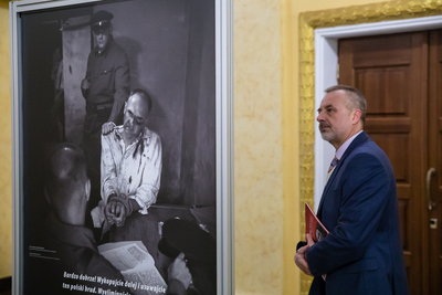 Otwarcie wystawy „Rozkaz nr 00485. Antypolska operacja NKWD na sowieckiej Ukrainie 1937–1938” – Chmielnicki (Ukraina), 23 listopada 2018. Fot. Sławek Kasper (IPN)