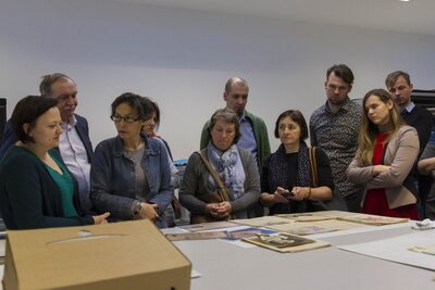 Wizyta dziennikarzy z Litwy, Ukrainy i Kazachstanu w Archiwum Instytutu Pamięci Narodowej. Fot. Katarzyna Adamów (IPN)