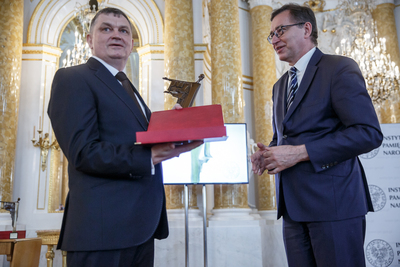 Janusz Horoszkiewicz odbiera Nagrodę „Kustosz Pamięci Narodowej” – 28 maja 2019. Fot. Sławek Kasper (IPN)
