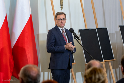 Prezes IPN Jarosław Szarek. Uroczystość wręczenia not identyfikacyjnych – Warszawa, 17 czerwca 2019. Fot. Marcin Jurkiewicz (IPN)