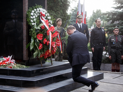 Uroczystości pod pomnikiem Gloria Victis na Powązkach – 1 sierpnia 2019. Fot. Sławek Kasper (IPN)