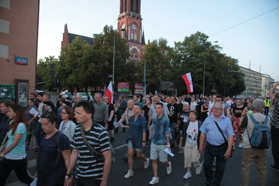 Uroczystość w hołdzie ludności cywilnej Woli – 5 sierpnia 2019. Fot Piotr Życieński (IPN)