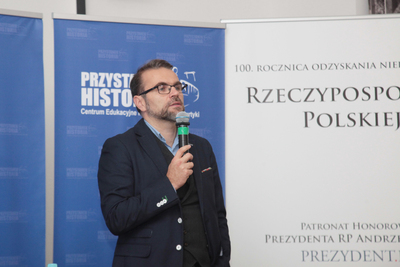 Wykład dr. Jacka Bartosiaka o Wrześniu 1939 – Warszawa, 11 października 2019. Fot. Piotr Życieński (IPN)