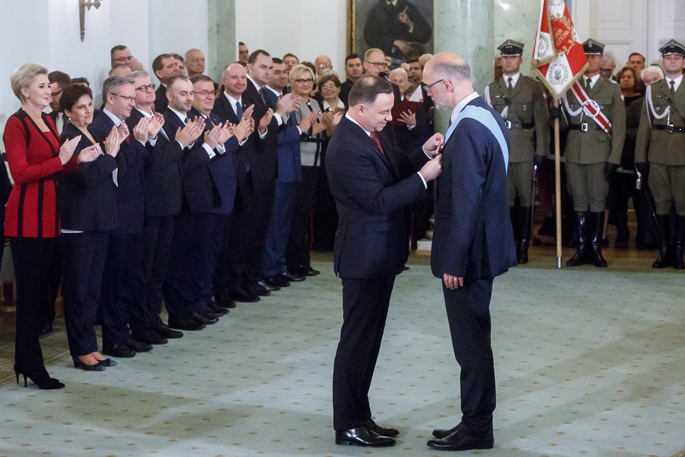 Order Orła Białego z rąk Prezydenta Andrzeja Dudy odbiera prof. Andrzej Nowak – Warszawa, 11 listopada 2019. Fot. Sławek Kasper (IPN)