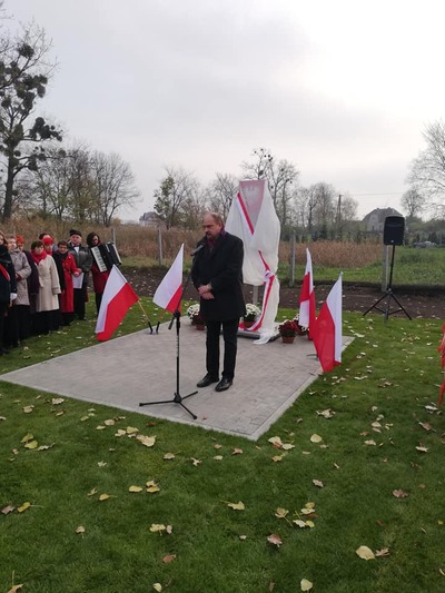 Uroczystość upamiętniająca trzech powstańców wielkopolskich – Gąski koło Gniewkowa, 11 listopada 2019