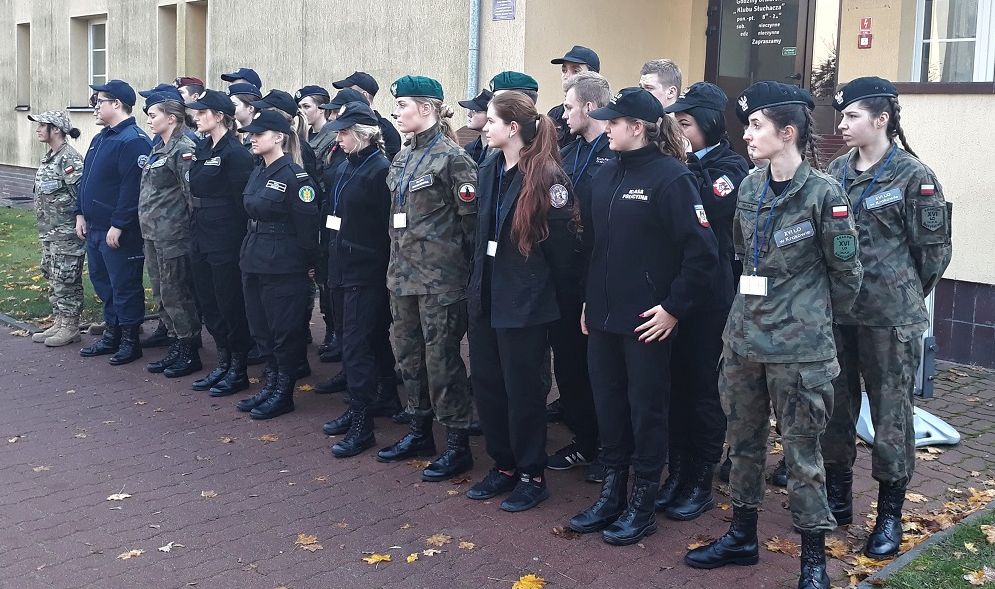 Uczestnicy konkursu „Policjanci w służbie historii” w Centrum Szkoleniowym Policji w Legionowie – 18 listopada 2019. Fot. Mateusz Marek (IPN)