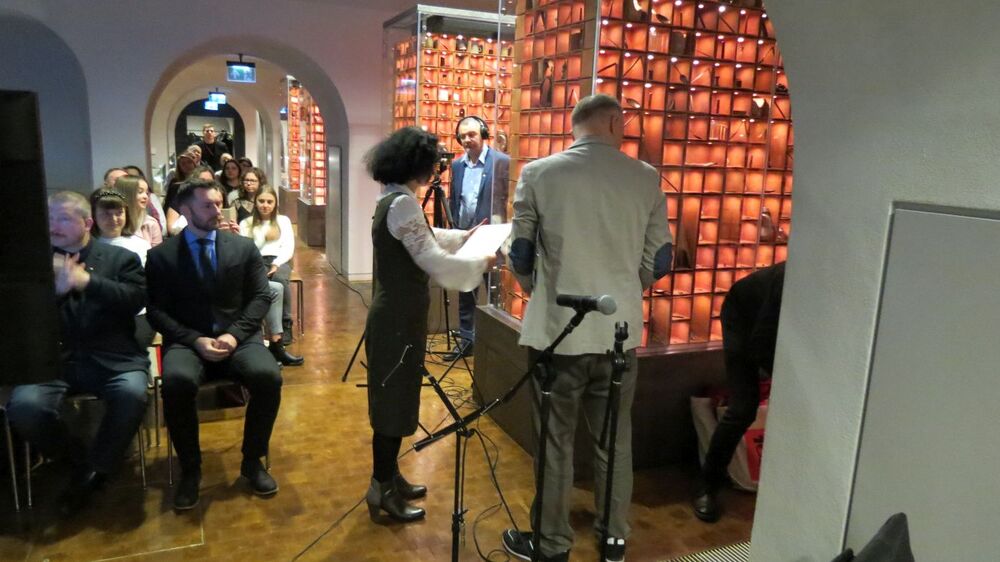 Gala laureatów II stopnia konkursu „Sprzączki i guziki z orzełkiem ze rdzy...” – Warszawa, 14 grudnia 2019. Fot. Grzegorz Łeszczyński (BEN)