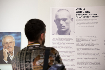 „Obraz Treblinki w oczach Samuela Willenberga” – fragment wystawy – Warszawa, 28 stycznia 2020. Fot. Sławek Kasper (IPN)