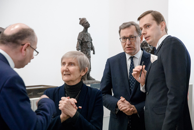 Otwarcie wystawy rzeźb „Obraz Treblinki w oczach Samuela Willenberga” – 28 stycznia 2020. Fot. Sławek Kasper (IPN)