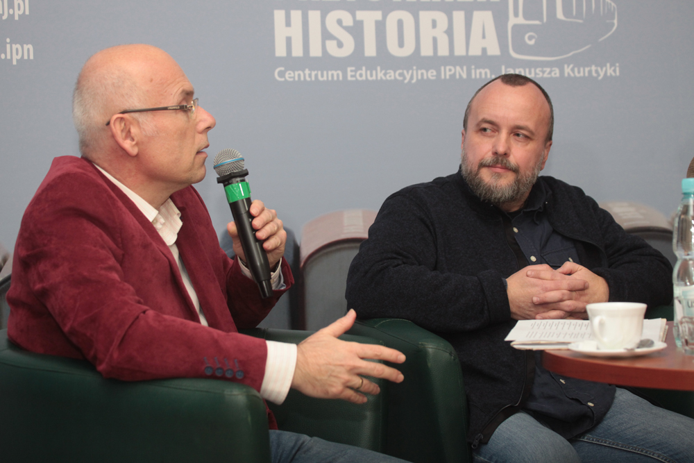 Dyskusja o książce Filipa Gańczaka i Piotra Litki „Profesor Jan Sehn 1909–1965. Prawnik, sędzia śledczy, łowca nazistów” – Warszawa, 3 lutego 2020. Fot. Piotr Życieński (IPN)