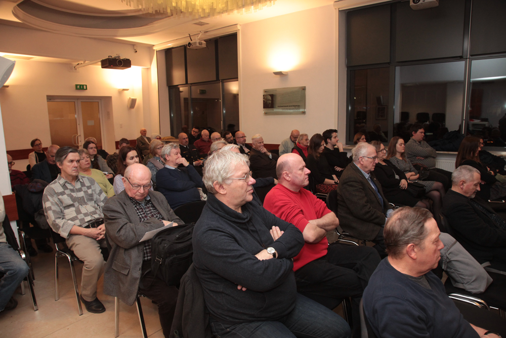 Dyskusja o książce Filipa Gańczaka i Piotra Litki „Profesor Jan Sehn 1909–1965. Prawnik, sędzia śledczy, łowca nazistów” – Warszawa, 3 lutego 2020. Fot. Piotr Życieński (IPN)