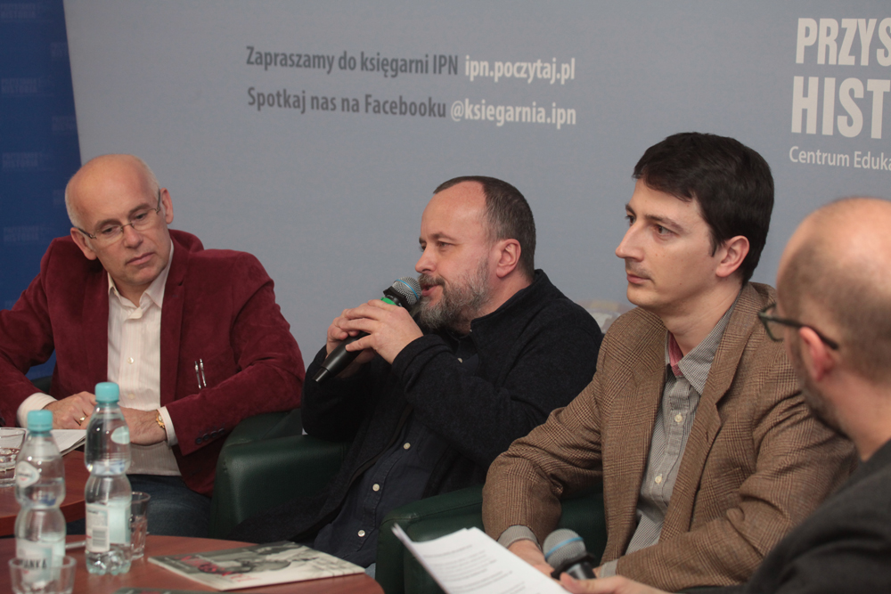Dyskusja o książce Filipa Gańczaka i Piotra Litki „Profesor Jan Sehn 1909–1965. Prawnik, sędzia śledczy, łowca nazistów” – Warszawa, 3 lutego 2020. Fot. Piotr Życieński (IPN)
