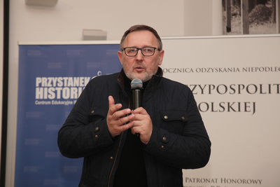 Gospodarzem spotkania był dr Jędrzej Lipski. Fot. Piotr Życieński (IPN)