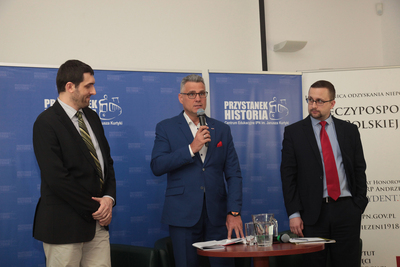 Dyskusja „Czy wywiad cywilny PRL został przejęty przez amerykańskie służby specjalne?” – Warszawa, 21 lutego 2020. Fot. Piotr Życieński (IPN)