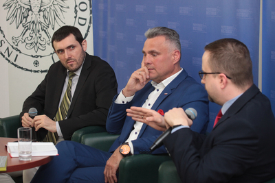 Dyskusja „Czy wywiad cywilny PRL został przejęty przez amerykańskie służby specjalne?” – Warszawa, 21 lutego 2020. Fot. Piotr Życieński (IPN)