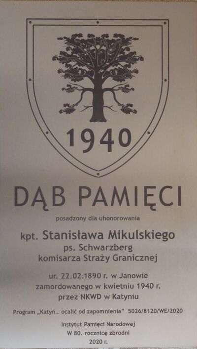 Tablica memoratywna poświęcona Stanisławowi Mikulskiemu