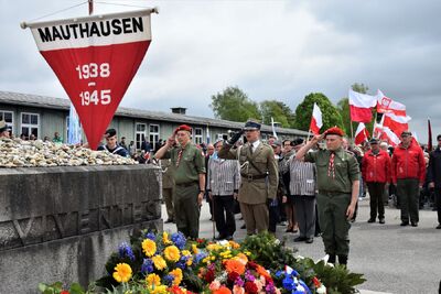 Uroczystości 72. rocznicy wyzwolenia obozu w Miejscu Pamięci Mauthausen. Maj 2017 r. (fot. Maciej Foks)
