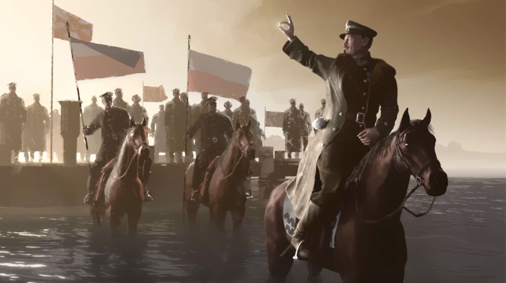 Zaślubiny Polski z morzem. Kadr z filmu „Niezwyciężeni"