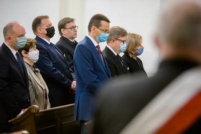 Uroczystości pogrzebowe Krystyny Barchańskiej w kościele Stygmatów św. Franciszka w Warszawie – 3 czerwca 2020. Fot Sławek Kasper (IPN)