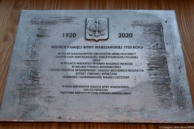 Uroczystość wręczenia tablic upamiętniających stulecie Bitwy Warszawskiej – 10 czerwca 2020 (fot. Grzegorz Jakubowski/KPRP)