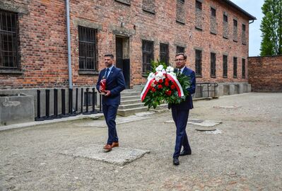 14 czerwca 2020. Kierownictwo IPN w Muzeum Auschwitz-Birkenau. Fot. Monika Wojtyca-Gaweł (IPN