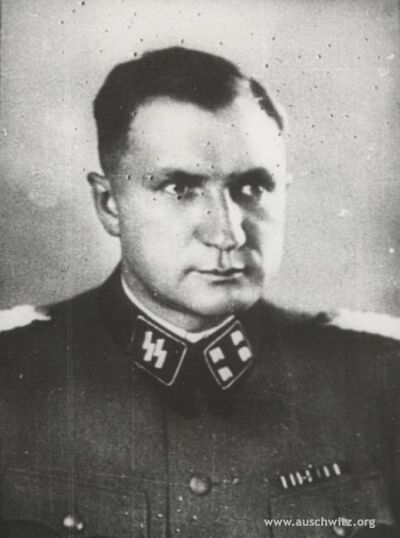 Richard Baer, ostatni komendant KL Auschwitz, po R. Hössie i A. Liebehenschelu. Funkcję tę pełnił od maja 1944 r. do ewakuacji obozu w styczniu 1945 r. (źródło: www.auschwitz.org)