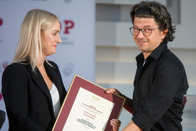 Aleksander Majdański – laureat nagrody im. Eugeniusza Lokajskiego – 25 czerwca 2020. Fot. Sławek Kasper (IPN)