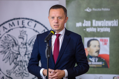 Prezes Zarządu Poczty Polskiej Tomasz Zdzikot – Warszawa, 30 czerwca 2020. Fot. Sławek Kasper (IPN)
