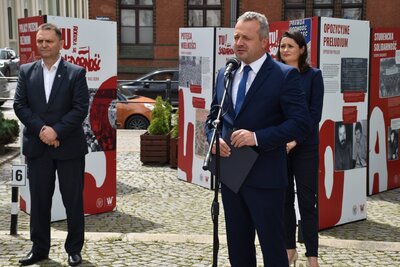 Otwarcie wystawy IPN „Tu rodziła się Solidarność” w Bydgoszczy – 1 lipca 2020. Fot. IPN