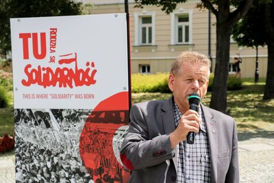Otwarcie wystawy IPN „TU rodziła się »Solidarność«” – Łomża, 21 lipca 2020