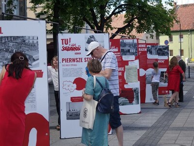 Otwarcie wystawy IPN „TU rodziła się »Solidarność«” – Nowa Sól, 21 lipca 2020. Fot. Witold Sobócki
