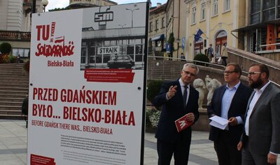 Otwarcie wystawy IPN „TU rodziła się »Solidarność«” – Bielsko-Biała, 17 lipca 2020. Fot. A. Kasprzykowski