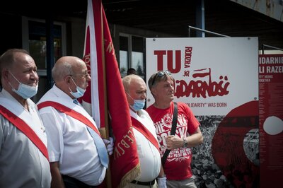 Prezentacja wystawy IPN „TU rodziła się Solidarność” w Jastrzębiu-Zdroju. Fot. K. Liszka