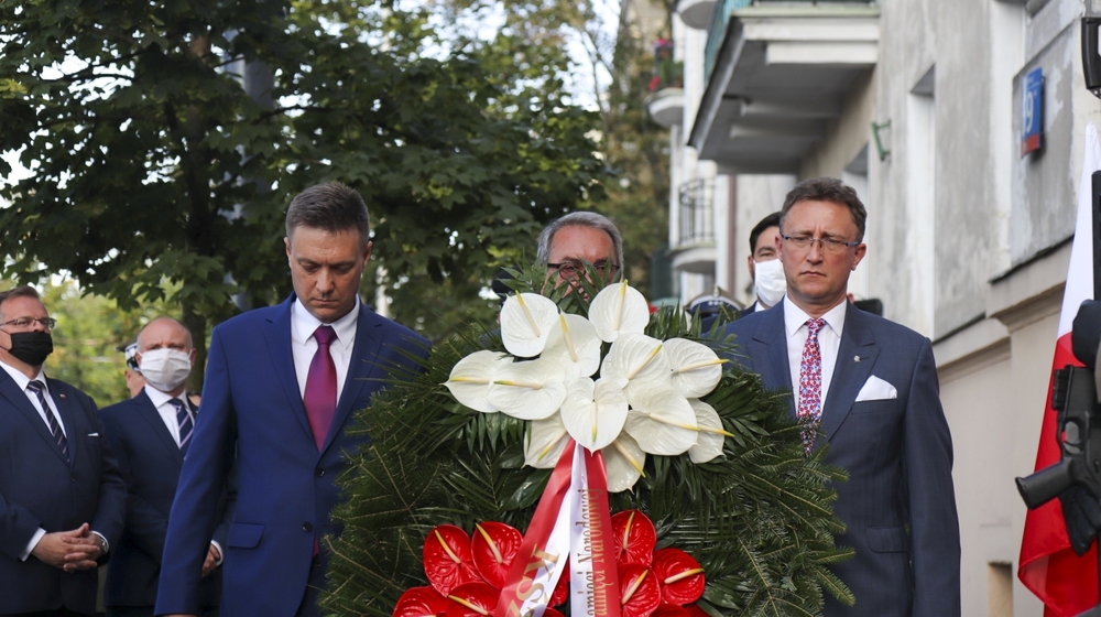 Uroczystość odsłonięcia tablicy poświęconej Halinie Konopackiej i płk. dypl. Ignacemu Matuszewskiemu – Warszawa, 14 sierpnia 2020. Fot. Mateusz Niegowski (IPN)