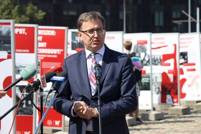 Otwarcie wystawy „TU rodziła się Solidarność” – Gdańsk, 14 sierpnia 2020. Fot. A.P..