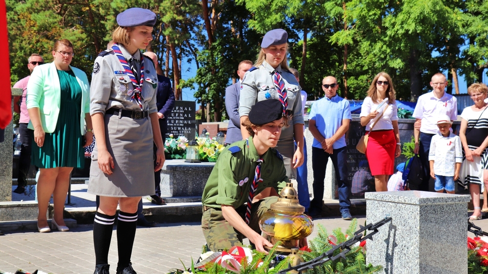 Węgrów –  mogiła żołnierzy Wojska Polskiego poległych podczas wojny polsko-bolszewickiej – 15 sierpnia 2020. Fot. M.N.
