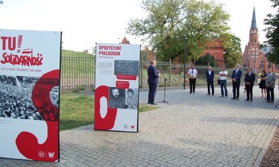 Otwarcie wystawy IPN „TU rodziła się Solidarność” – Toruń, 14 sierpnia 2020. Fot. IPN