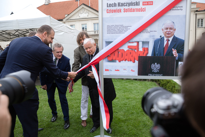 Otwarcie wystawy „Lech Kaczyński. Człowiek Solidarności (1949–2010)” – Warszawa, 7 września 2020. Fot. Sławek Kasper (IPN)