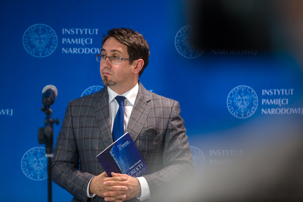 Dr Tomasz Domański, autor publikacji „Korekty ciąg dalszy...”, dotyczącej stosunków polsko-żydowskich – Warszawa, 14 września 2020. Fot. Sławek Kasper (IPN)