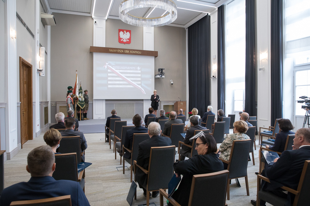 Odsłonięcie Ściany Pamięci poświęconej pracownikom NIK – Warszawa, 17 września 2020. Fot. Sławek Kasper (IPN)