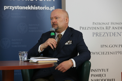 Dr Mirosław Michalak (Zakład Iranistyki UW). Dyskusja online „Rzecz o tym, jak Polacy zakochali się w Oriencie” – 21 września 2020. Fot. Piotr Życieński (IPN)