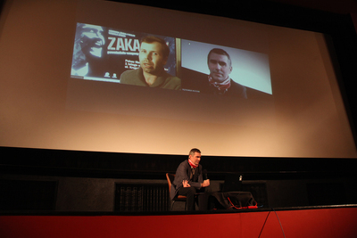 Spotkanie z reżyserem filmu „Zakazany” – Romanem Brovko podczas MFFoTEK – 24 października 2020. Fot. Piotr Życieński (IPN)