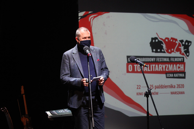 Gala finałowa Międzynarodowego Festiwalu Filmów o Totalitaryzmach „Echa Katynia” – 25 października 2020. Fot. Piotr Życieński (IPN)