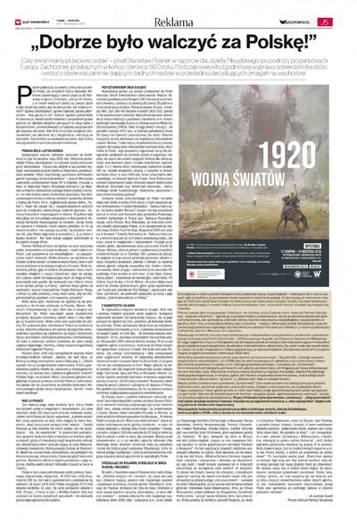 „Dobrze było walczyć za Polskę” – dodatek historyczny do „Rzeczpospolitej” z 14 sierpnia 2020