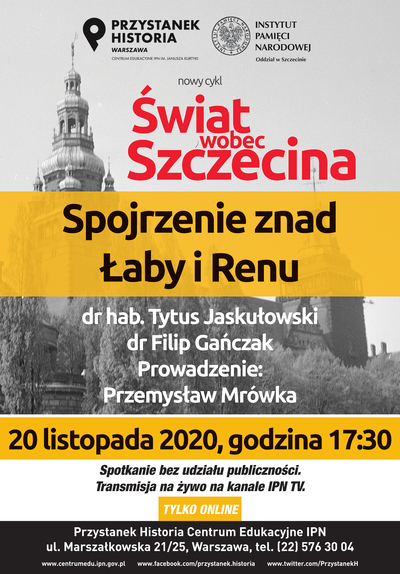Dyskusja online „Spojrzenie znad Łaby i Renu” z cyklu „Świat wobec Szczecina”