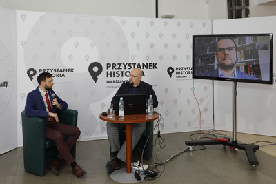Dyskusja online „Nie tylko Gdynia – Czarny Czwartek w Szczecinie” z cyklu „Świat wobec Szczecina”. Fot. Piotr Życieński (IPN)