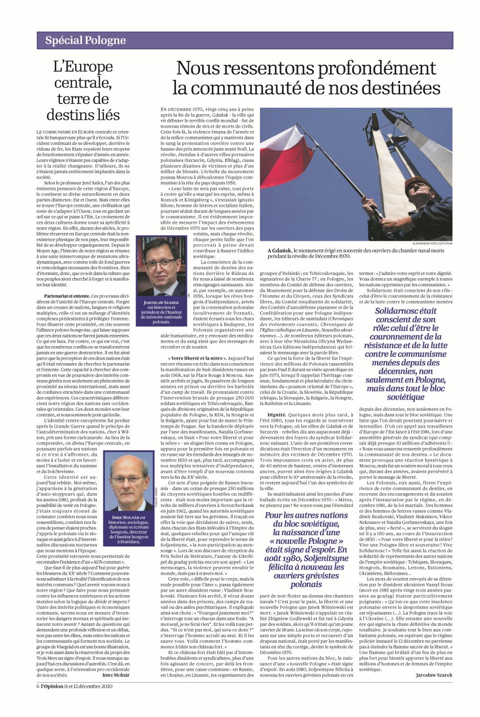 Strona z „L'Opinion", 11.12.2020